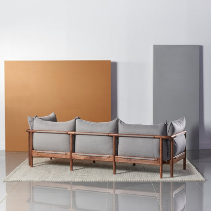 DG3063 | solid wood mid century fabric sofa