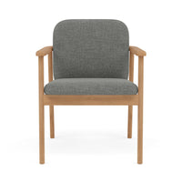 Jackson Dining Chair - Solid American Oak  -  Pewter Grey Performance Fabric