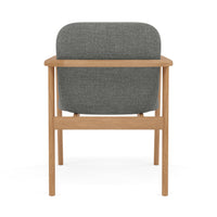 Jackson Dining Chair - Solid American Oak  -  Pewter Grey Performance Fabric
