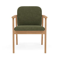 Jackson Dining Chair - Solid American Oak  -  Aloe Green Performance Fabric