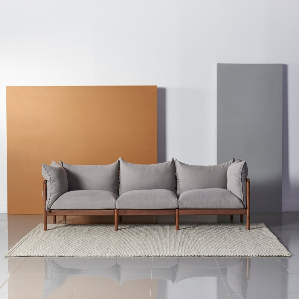 DG3063 | solid wood mid century fabric sofa