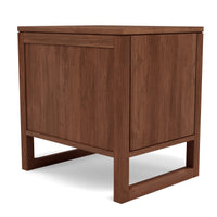 Bruno 2 Drawer Timber Bedside Table - Solid Walnut Wood