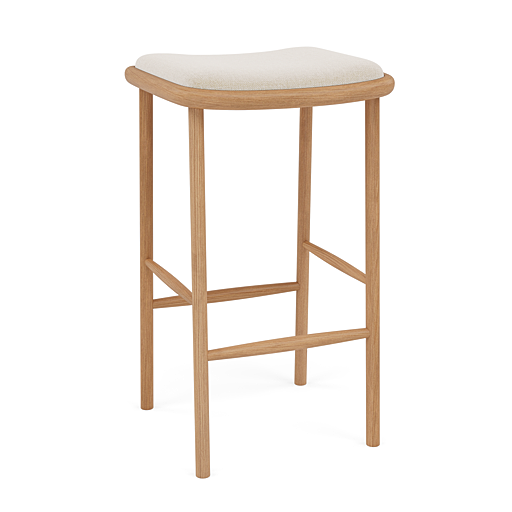 Anton Fabric Bar Stool - Solid Oak