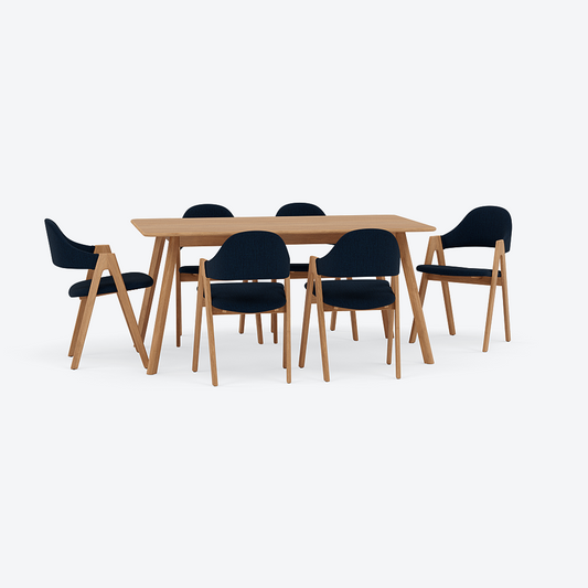 Magnus Extendable Dining Table Set with Nestor Chairs