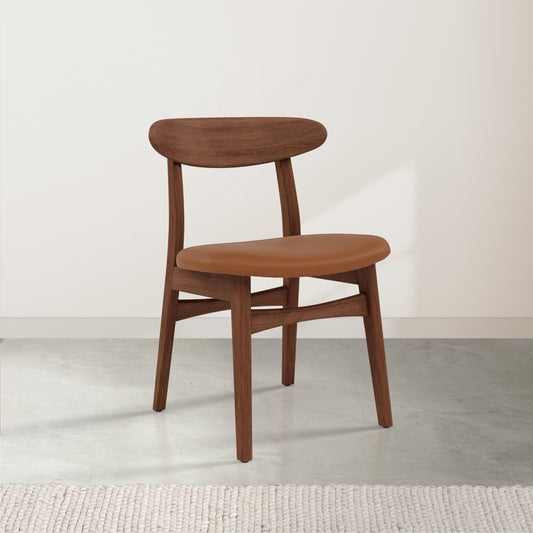 Magnus Dining Chair - Solid Walnut - Leather Seat