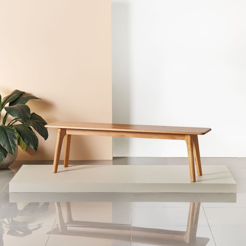 Magnus Solid Oak Bench - 160cm