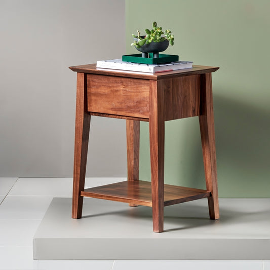 Jolanda Bedside Table - Solid Walnut