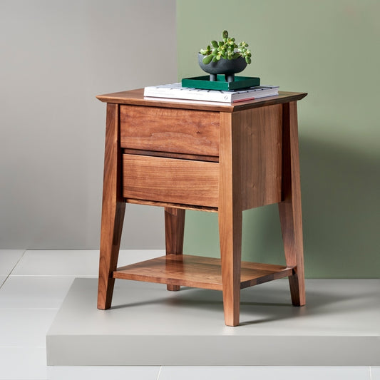 Jolanda Bedside Table - Solid Walnut