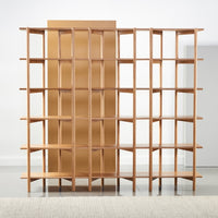 Olivia Modular Shelf - 6 Shelves Triple Width - Solid Oak