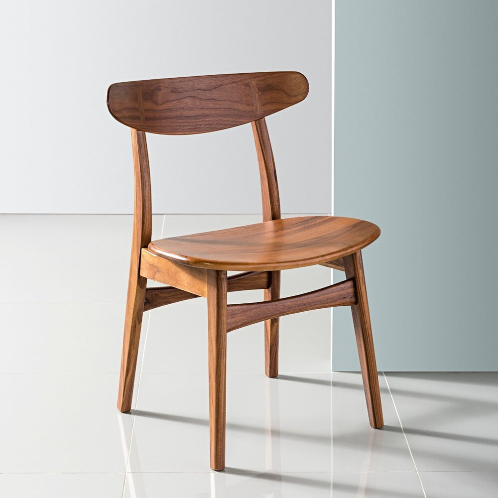 Astrid Solid American Walnut Dining Chair - Walnut Seat