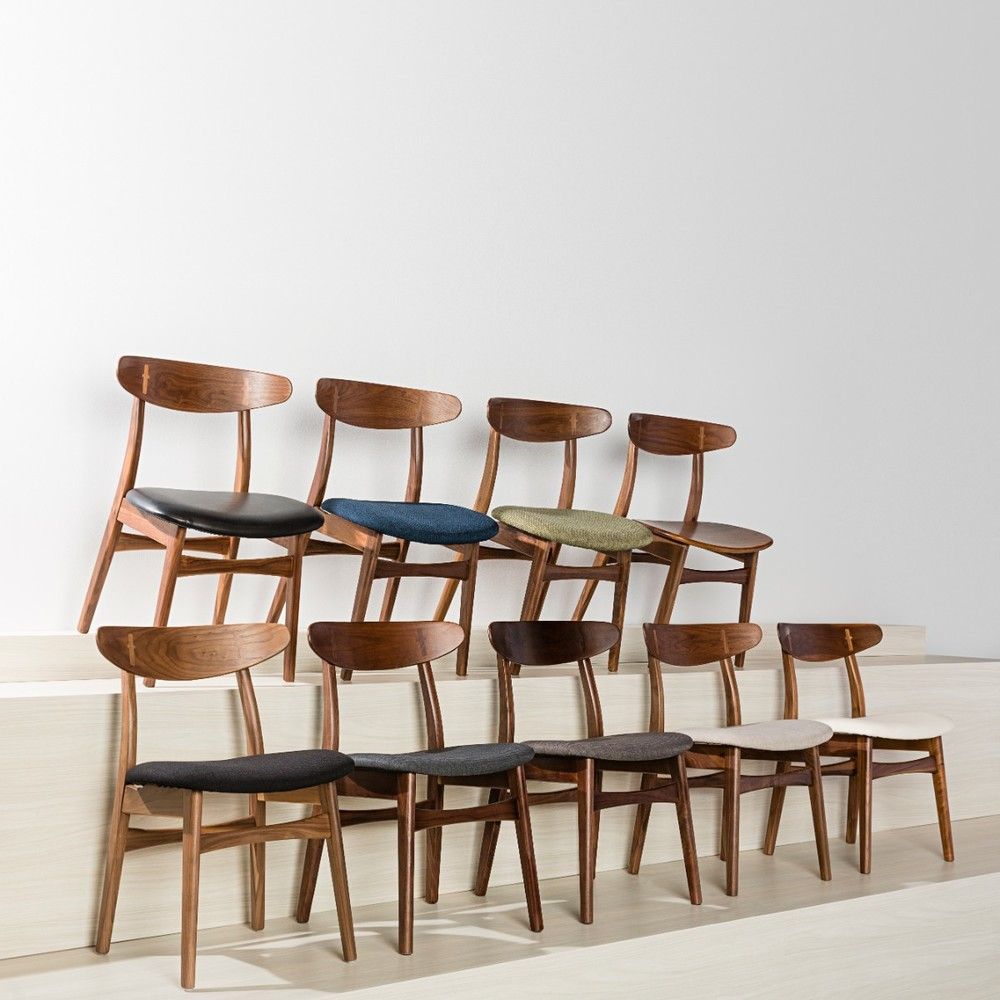 Astrid Solid American Walnut Dining Chair - Walnut Seat