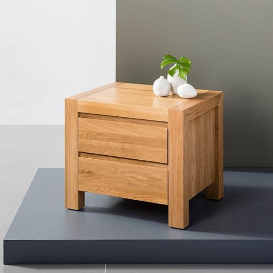 Anya Bedside Table - Solid Oak