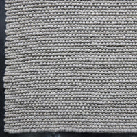 Layla Handwoven Loop Pile Wool Rug - Frost Grey - 200 x 290cm