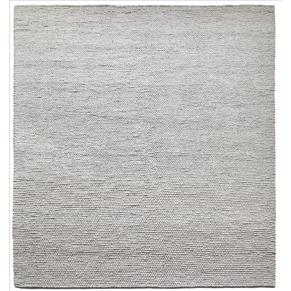 Layla Handwoven Loop Pile Wool Rug - Frost Grey - 240 x 330cm