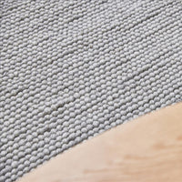Layla Handwoven Loop Pile Wool Rug - Frost Grey - 240 x 330cm