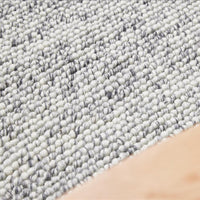 Layla Handwoven Loop Pile Wool Rug - Marbled Grey - 200 x 290cm