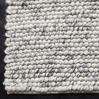 Layla Handwoven Loop Pile Wool Rug - Marbled Grey - 300 x 400cm