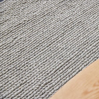 Bodie Handwoven Soumak Wool Rug - Frost Grey - 200 x 290cm