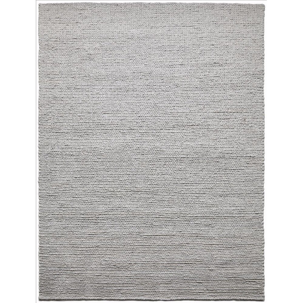 Bodie Handwoven Soumak Wool Rug - Frost Grey - 240 x 330cm