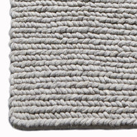 Bodie Handwoven Soumak Wool Rug - Frost Grey - 300 x 400cm