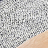 Bodie Handwoven Soumak Wool Rug - Marbled Grey - 300 x 400cm