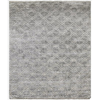 Korsa Hand Knotted Viscose & Wool Rug - Antique Grey - 300 x 400cm