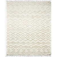 Myra Hand Knotted Cut Pile Wool Rug - Cloud White - 300 x 400cm