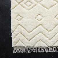 Myra Hand Knotted Cut Pile Wool Rug - Cloud White - 300 x 400cm