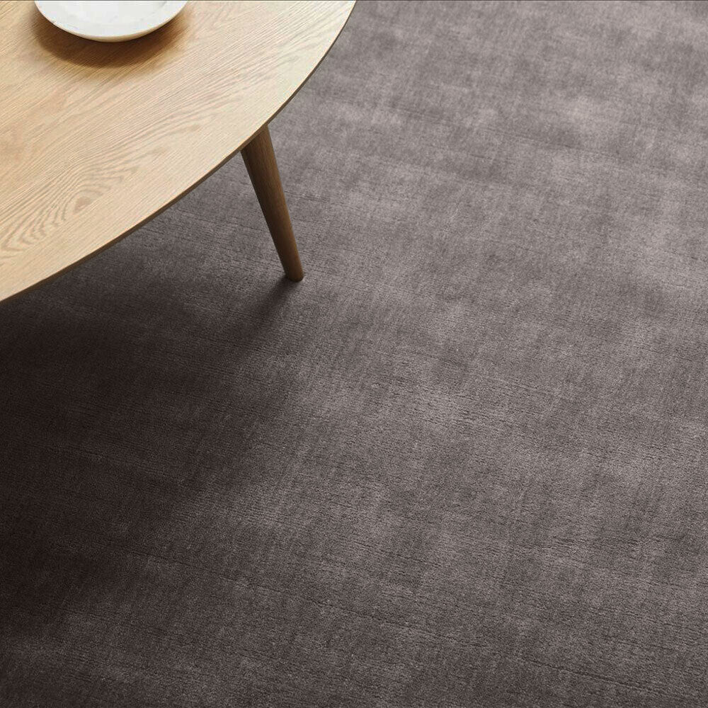 Freya Handloom Cut Pile Wool Rug - Storm Grey - 300 x 400cm