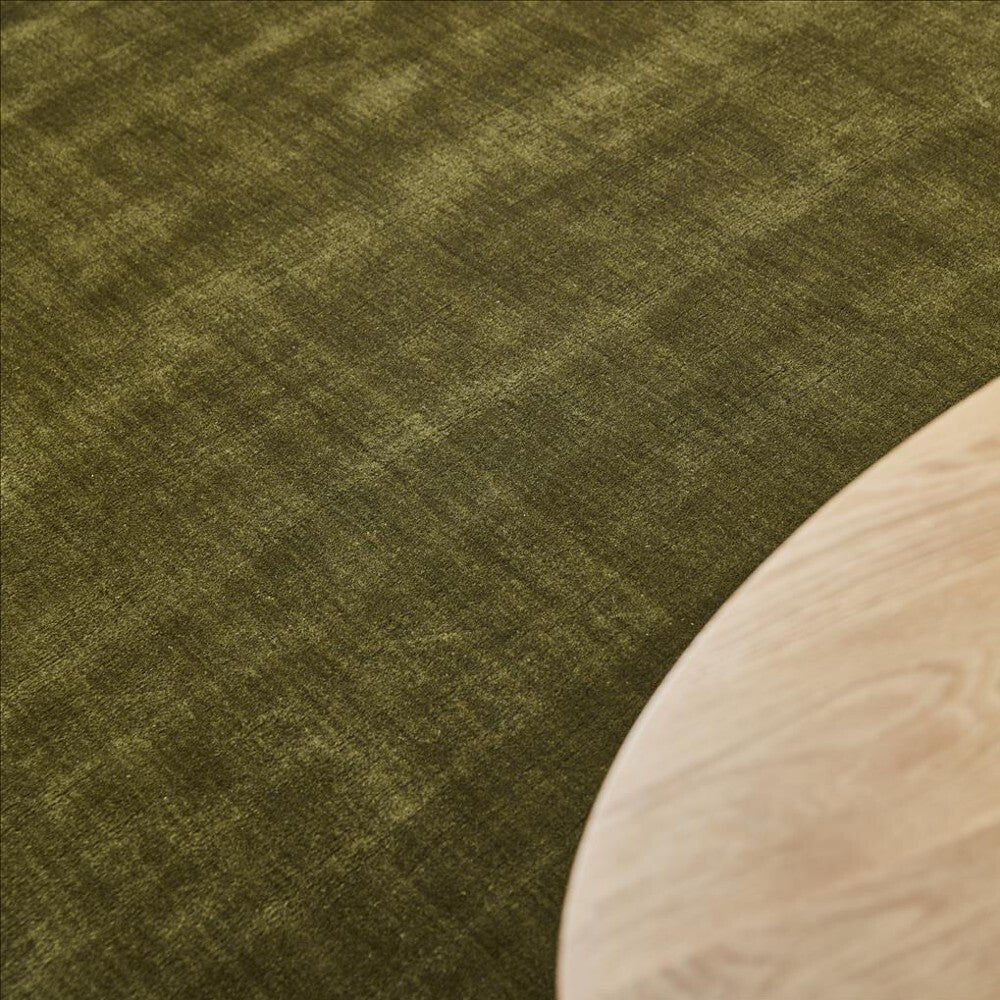 Freya Handloom Cut Pile Wool Rug - Nori Green - 200 x 290cm