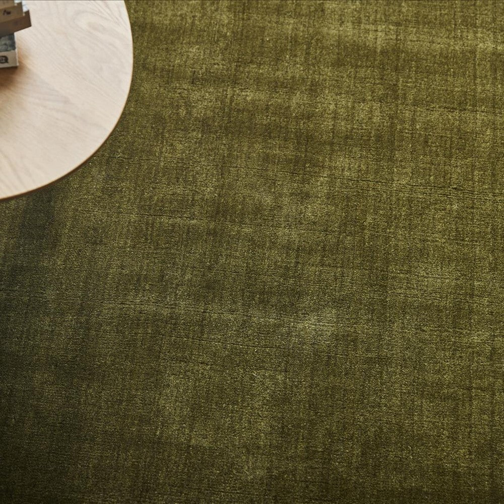 Freya Handloom Cut Pile Wool Rug - Nori Green - 240 x 330cm
