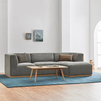 Freya Handloom Cut Pile Wool Rug - Deep Sea Blue - 300 x 400cm