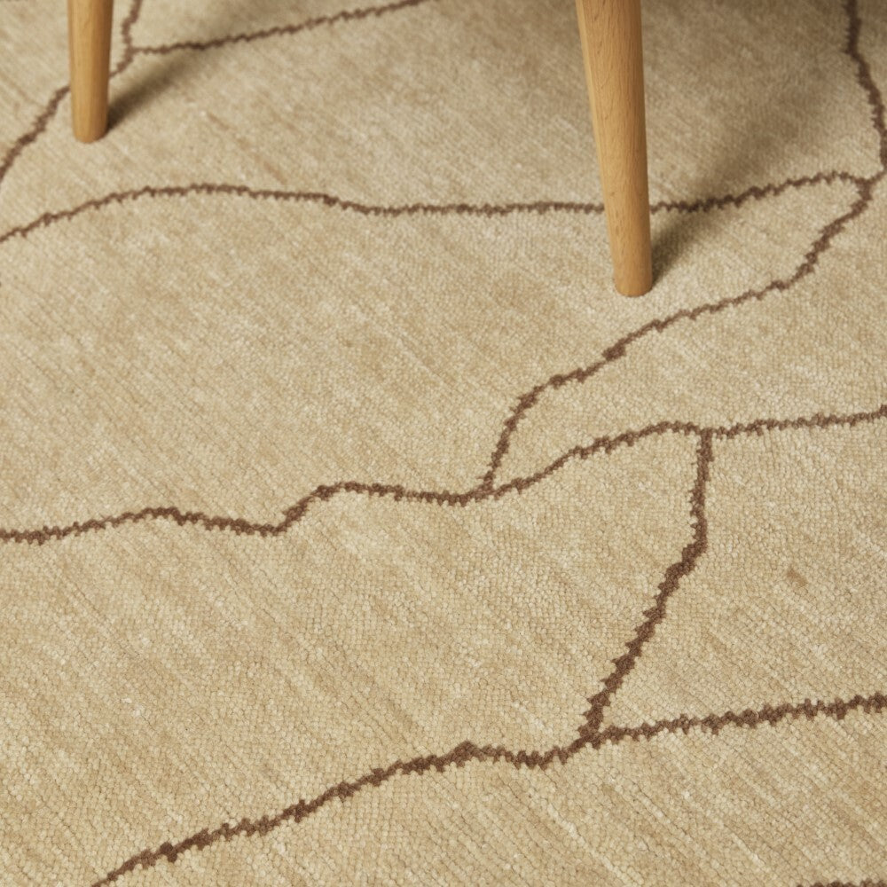 Lars hand-knotted, ultra-plush New Zealand wool short pile patterned rug