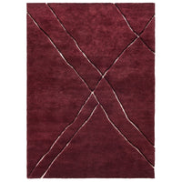 Macke Rug - Hand Knotted New Zealand Wool -  Berry Red