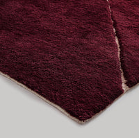 Macke Rug - Hand Knotted New Zealand Wool -  Berry Red