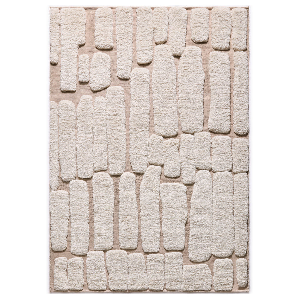 Fristad Rug - Hand Knotted New Zealand Wool -  Natural Harvest Cream