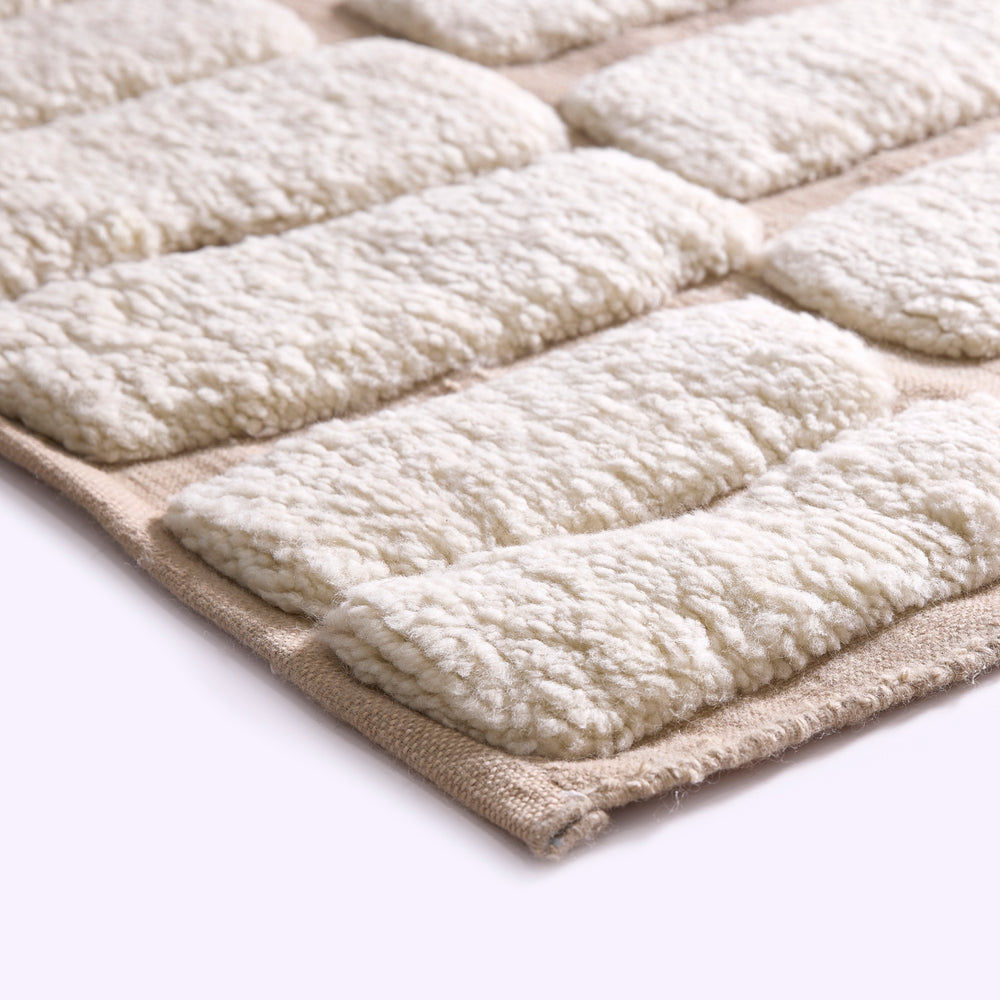 Fristad Rug - Hand Knotted New Zealand Wool -  Natural Harvest Cream