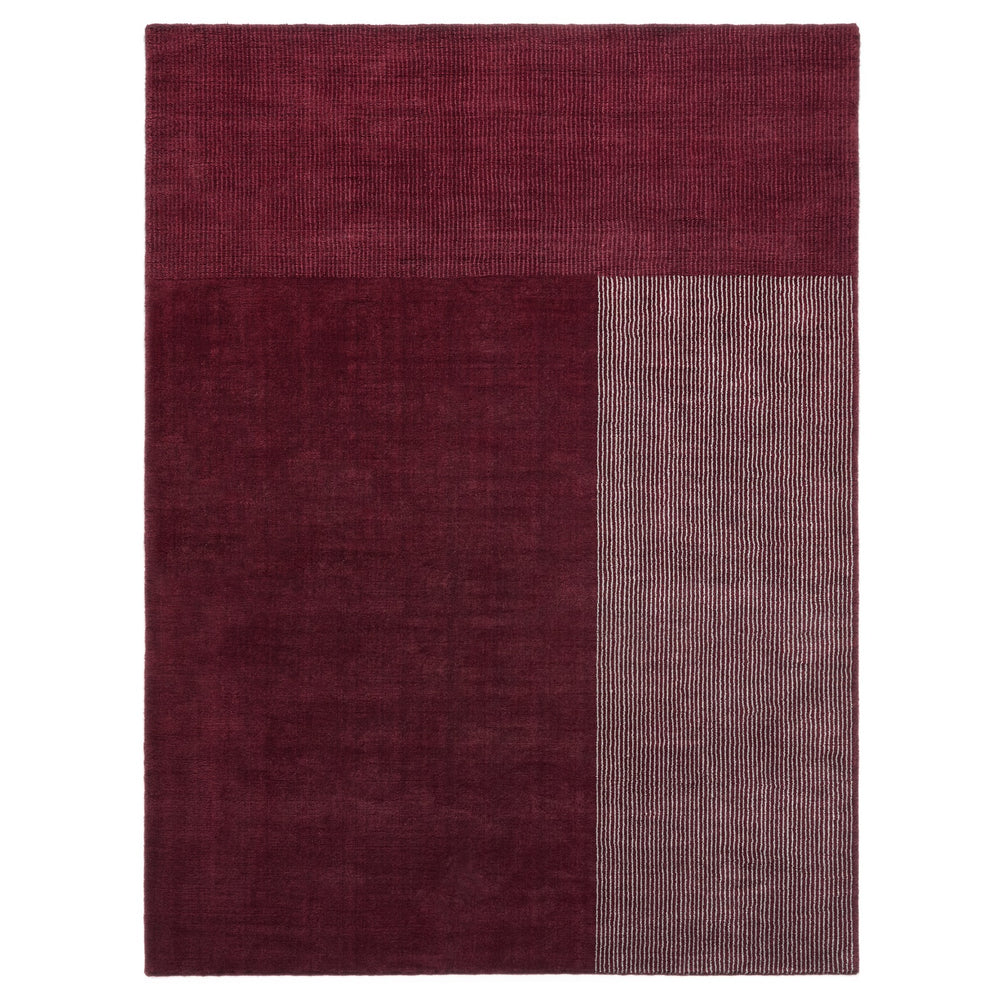 Trea Rug - Handloom New Zealand Wool -  Berry Red