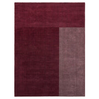 Trea Rug - Handloom New Zealand Wool -  Berry Red