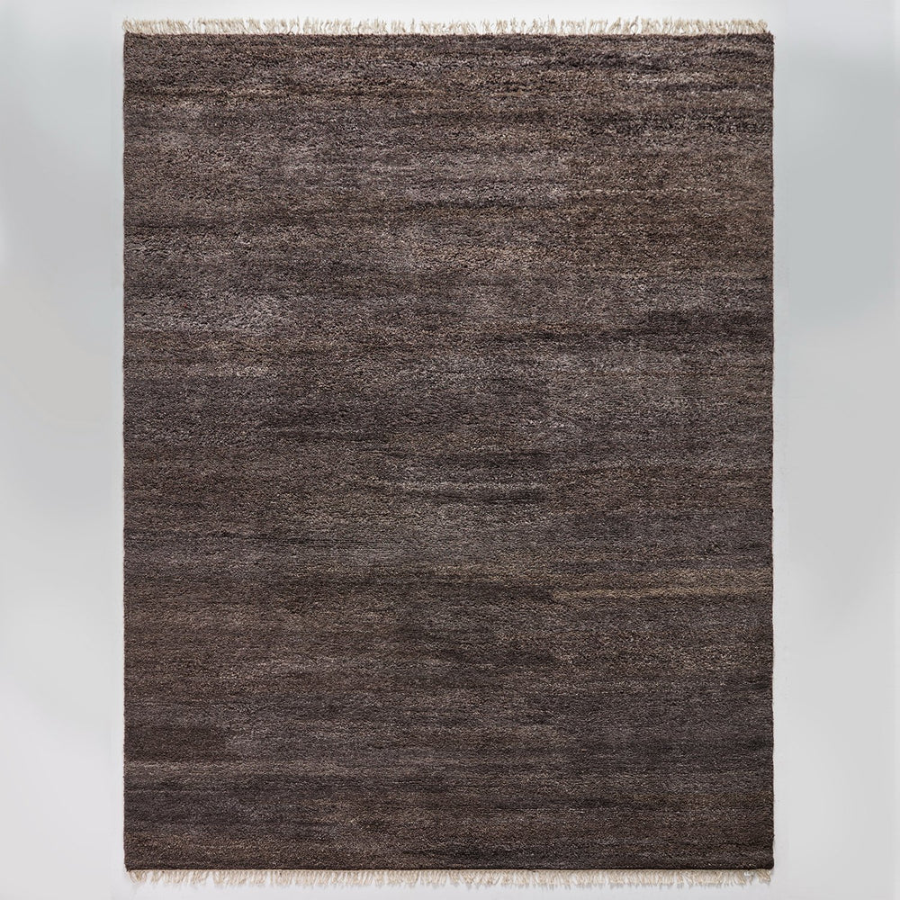 Elsa Rug - Hand Knotted New Zealand Wool -  Coffee Brown