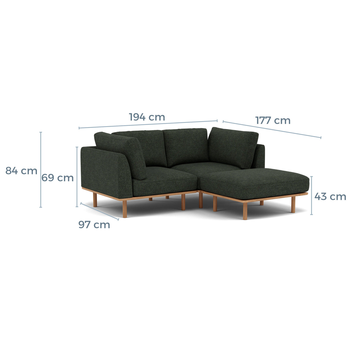 iconbydesign-anika-modular-sofa-2-seater-chaise-oak-olive-green-fabric--LH4AD0--measurements-cm.webp