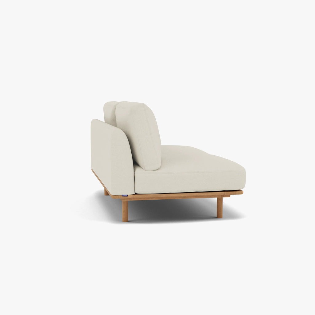 Anika Modular Sofa 2-Seater Component Bone White Fabric Solid American Oak