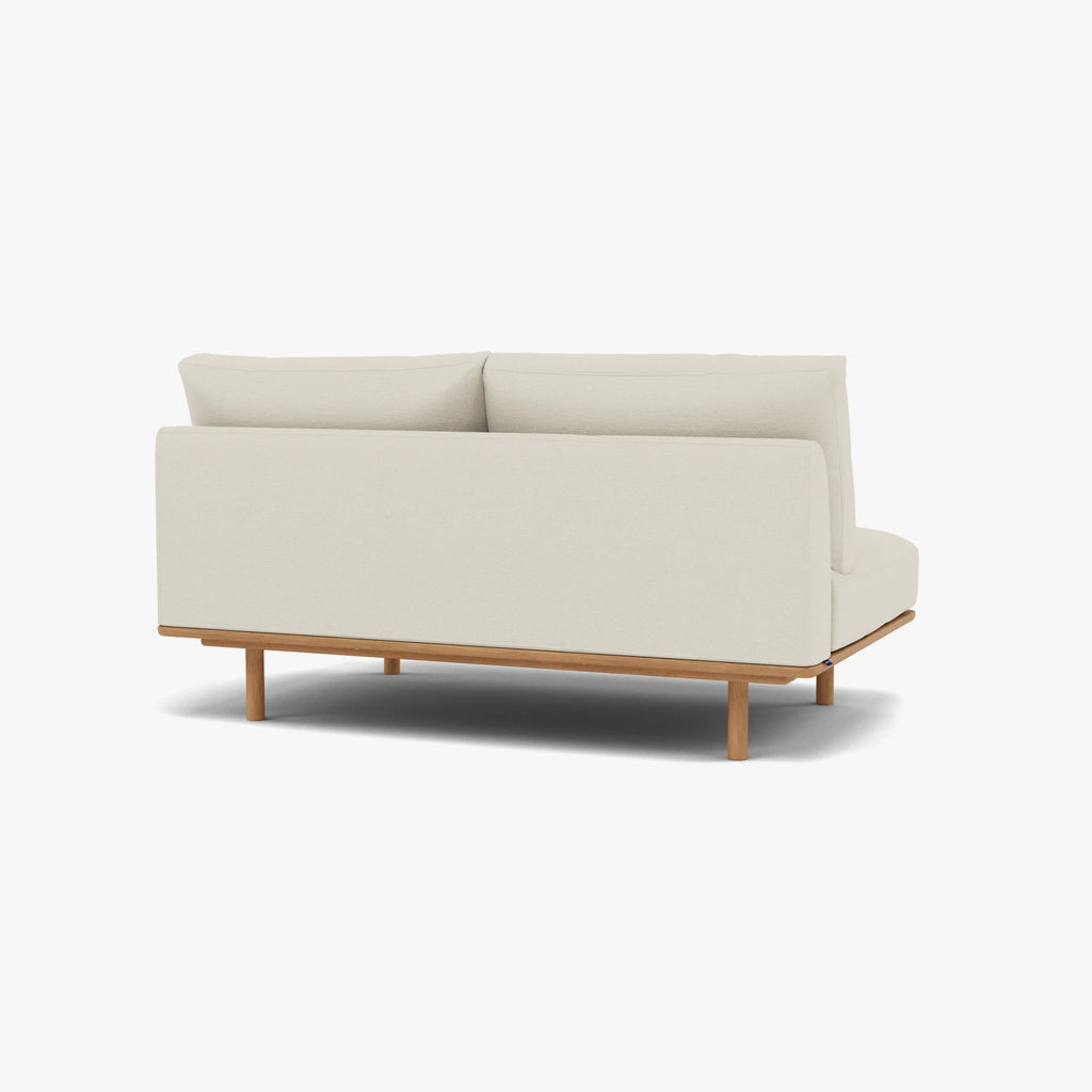 Anika Modular Sofa 2-Seater Component Bone White Fabric Solid American Oak