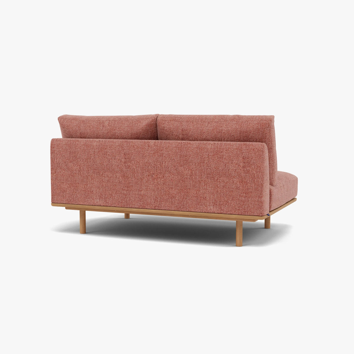 Anika Modular Sofa 2-Seater Component Clay Pink Fabric Solid American Oak