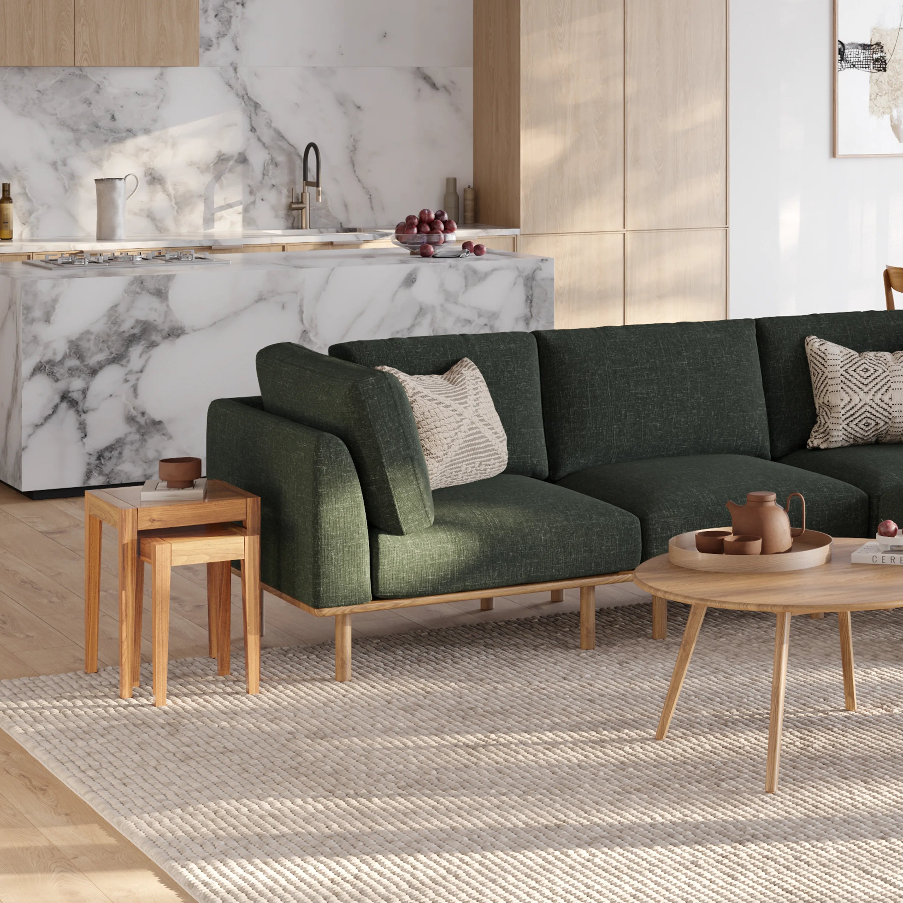 Anika Modular Sofa Solid American Oak