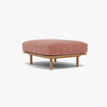 Anika Ottoman Clay Pink Fabric Solid American Oak
