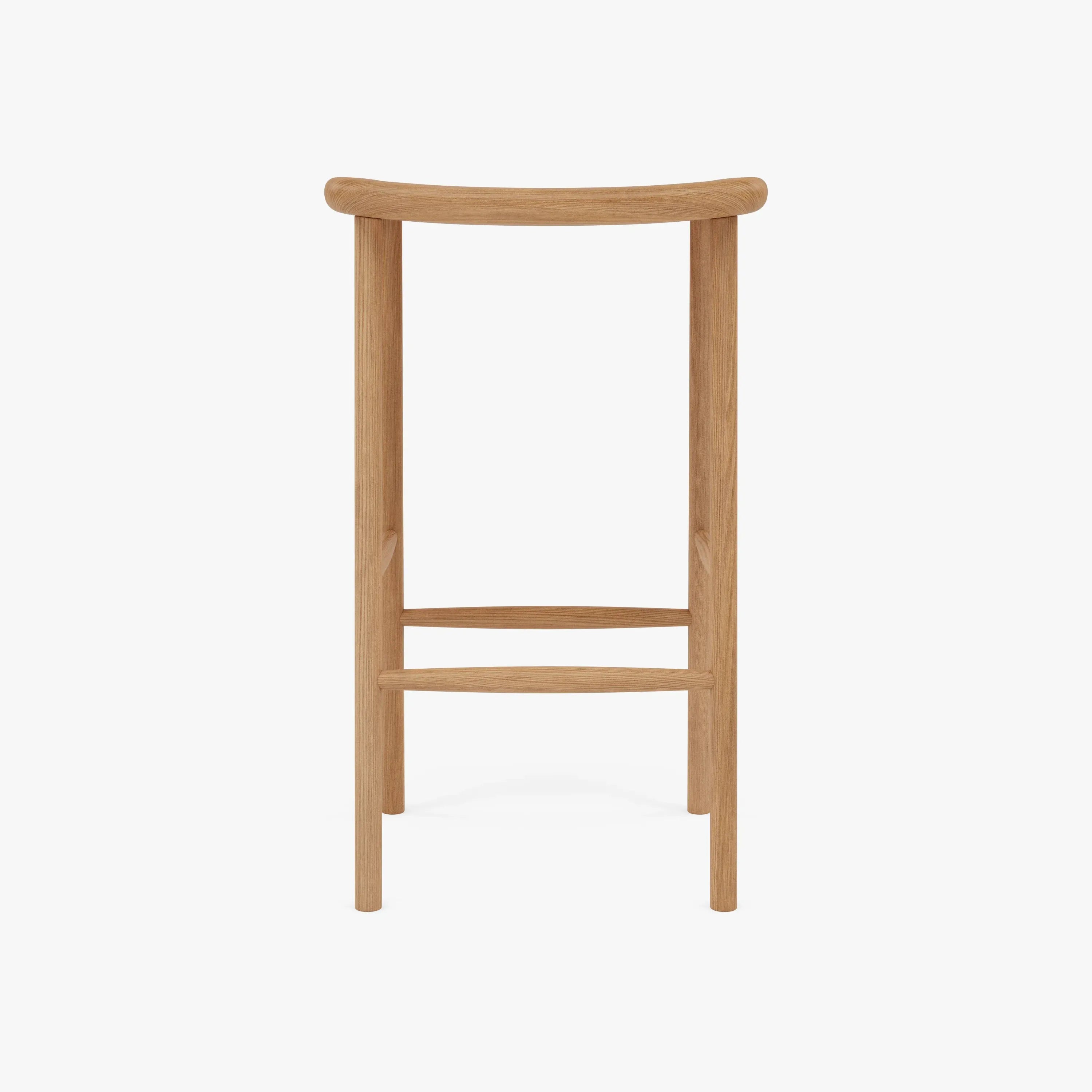 Anton Bar Stool Solid Seat Solid American Oak
