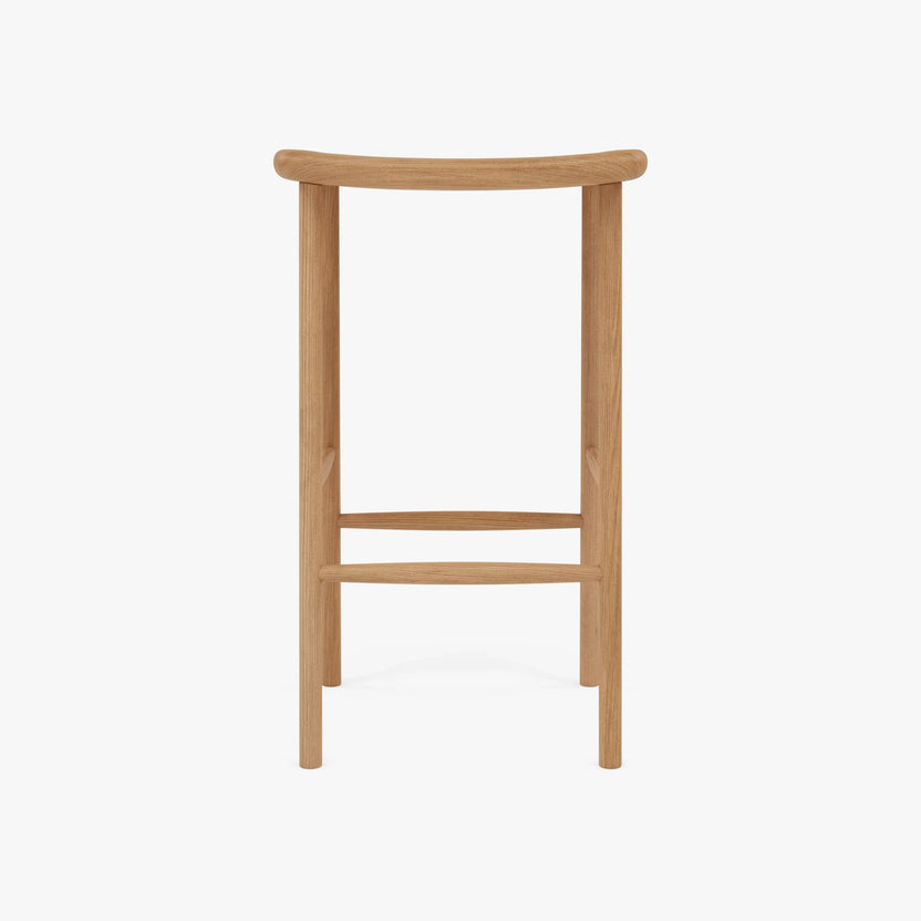 Anton Bar Stool Solid Seat Solid American Oak