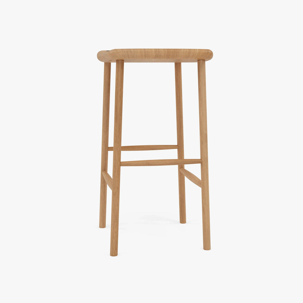 Anton Bar Stool Solid Seat Solid American Oak