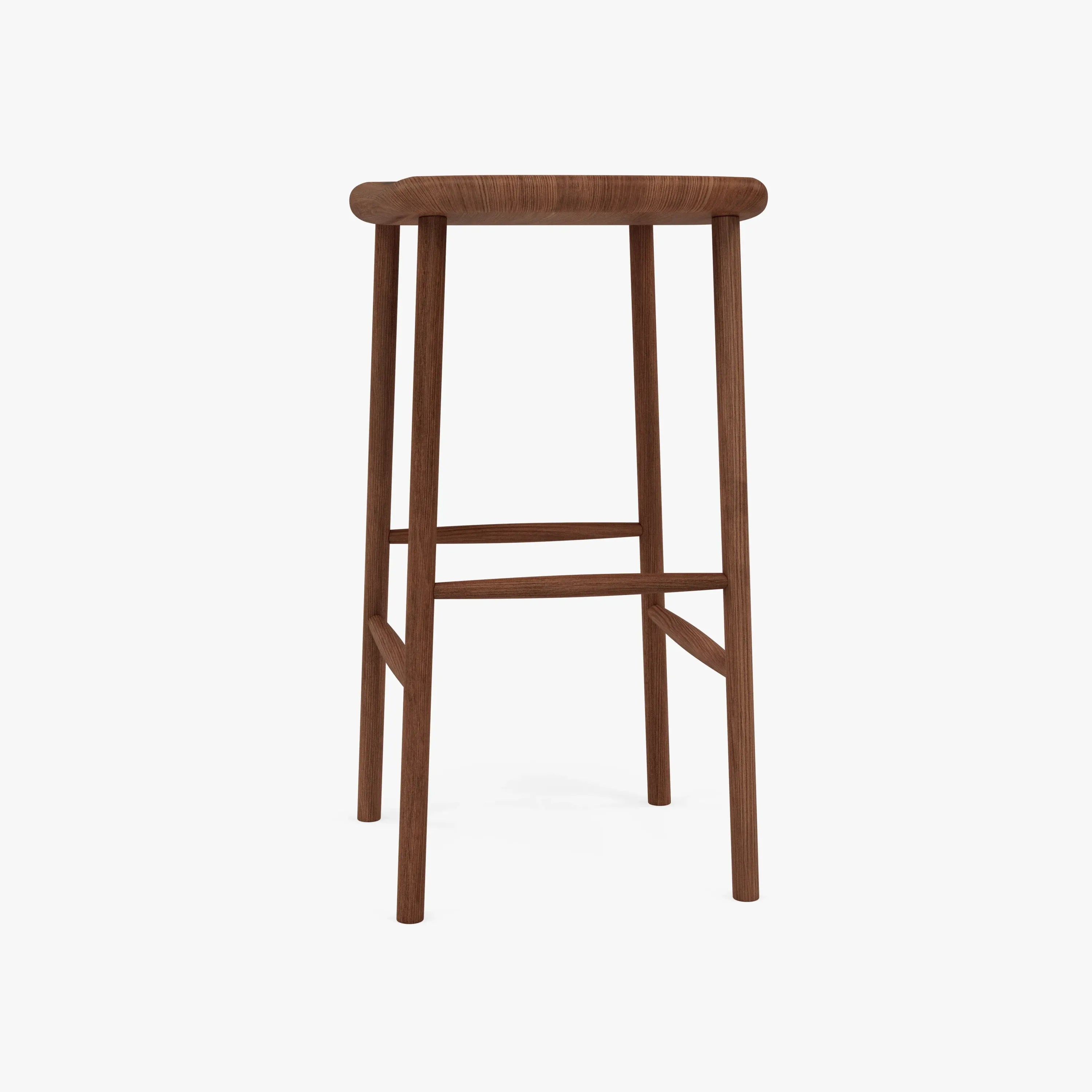 Anton Bar Stool Solid Seat Solid American Walnut